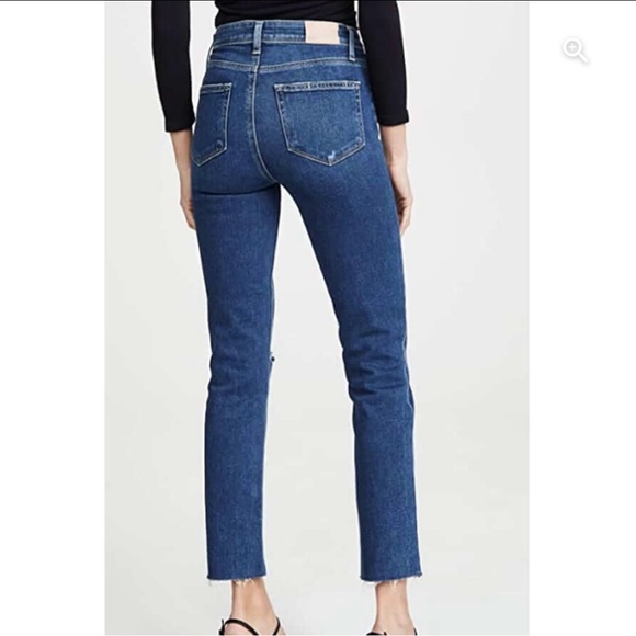 Paige Hoxton straight jeans. Size 24 in blue. LIKE NEW condition. Fits true 24. - Picture 2 of 11